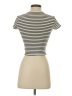 Atelier Stripes Ivory Short Sleeve Turtleneck Size XS - photo 2