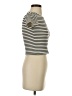 Atelier Stripes Ivory Short Sleeve Turtleneck Size XS - photo 4