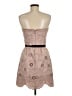 BCBGMAXAZRIA 100% Polyester Hearts Tan Cocktail Dress Size 8 - photo 2