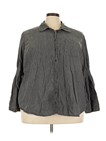 DG^2 by Diane Gilman 3/4 Sleeve Button-Down Shirt (view 1)