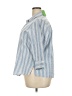 Foxcroft 100% Cotton Stripes Blue 3/4 Sleeve Button-Down Shirt Size 18 - photo 5