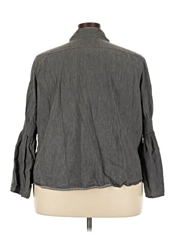 DG^2 by Diane Gilman 3/4 Sleeve Button-Down Shirt (view 2)