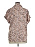 Timeson Floral Tan Short Sleeve Blouse Size XL - photo 2