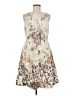 Lands' End Canvas Print Ivory Cocktail Dress Size 8 - photo 1