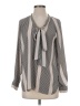 Ann Taylor LOFT 100% Polyester Gray Long Sleeve Blouse Size S - photo 1