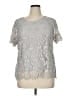 Philosophy Republic Clothing 100% Polyester Silver Short Sleeve Blouse Size XL - photo 1