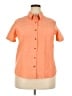Blair 100% Cotton Orange Short Sleeve Button-Down Shirt Size XL - photo 1