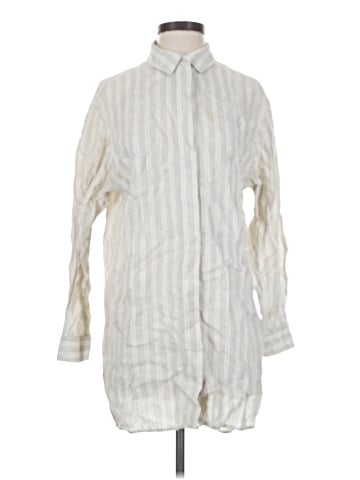Lafayette 148 New York 3/4 Sleeve Button-Down Shirt (view 1)