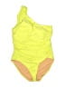 J.Crew Color Block Yellow One Piece Swimsuit Size 18 - photo 1