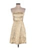 Max and Cleo 100% Polyester Metallic Gold Cocktail Dress Size 4 - photo 1