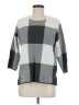 Max Studio Checkered-gingham Gray Pullover Sweater Size M - photo 1