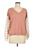 Tribal Color Block Pink Pullover Sweater Size M - photo 1