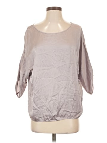 Vince. 3/4 Sleeve Silk Top (view 1)