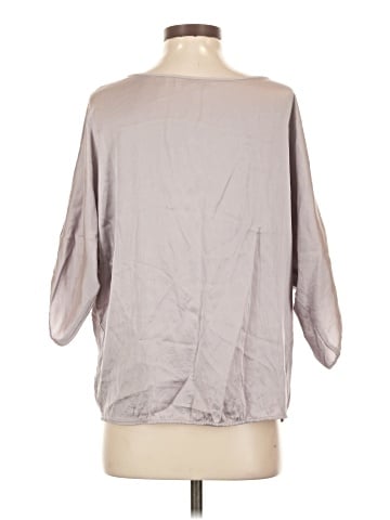 Vince. 3/4 Sleeve Silk Top (view 2)