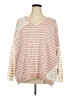 Motto Stripes Pink Pullover Sweater Size 3X - photo 1
