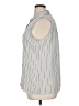 Karl Lagerfeld Paris 100% Polyester Stripes Silver Sleeveless Blouse Size XL - photo 5