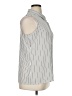 Karl Lagerfeld Paris 100% Polyester Stripes Silver Sleeveless Blouse Size XL - photo 4