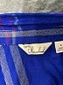 Caffé Marrakesh 100% Rayon Plaid Blue 3/4 Sleeve Button-Down Shirt Size L - photo 7