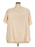 Unbranded 100% Polyester Ivory Short Sleeve Blouse Size 4X - photo 1
