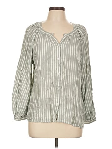 BeachLunchLounge 3/4 Sleeve Button-Down Shirt (view 1)