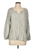 BeachLunchLounge Stripes Gray 3/4 Sleeve Button-Down Shirt Size L - photo 1