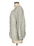 BeachLunchLounge Stripes Gray 3/4 Sleeve Button-Down Shirt Size L - photo 5