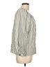 BeachLunchLounge Stripes Gray 3/4 Sleeve Button-Down Shirt Size L - photo 4