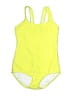 Lands' End Chevron-herringbone Yellow One Piece Swimsuit Size 6 - photo 1