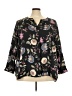 Vince Camuto 100% Polyester Floral Black 3/4 Sleeve Blouse Size 3X - photo 1