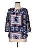 Eclair 100% Polyester Blue 3/4 Sleeve Blouse Size XL - photo 1
