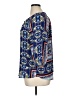 Eclair 100% Polyester Blue 3/4 Sleeve Blouse Size XL - photo 5
