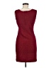 St. John Tweed Burgundy Cocktail Dress Size 6 - photo 2