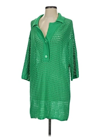 Mango 3/4 Sleeve Button-Down Shirt (view 1)
