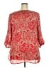 Lane Bryant 100% Polyester Red 3/4 Sleeve Blouse Size 18 - 20 Plus - photo 2