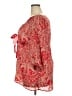 Lane Bryant 100% Polyester Red 3/4 Sleeve Blouse Size 18 - 20 Plus - photo 5
