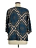 Natural Reflections 100% Rayon Blue 3/4 Sleeve Blouse Size XL - photo 2