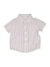Janie and Jack 100% Cotton Stripes Pink Short Sleeve Button-Down Shirt Size 6-12 mo - photo 1