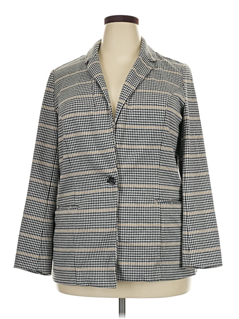 Pre-owned Nine West Blazer Jacket In Gray