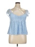Derek Heart Blue Short Sleeve Top Size XL - photo 1