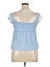 Derek Heart Blue Short Sleeve Top Size XL - photo 2