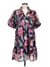THML 100% Polyester Print Pink Casual Dress Size S - photo 1