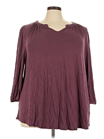 Lane Bryant 3/4 Sleeve T-Shirt (view 1)