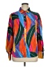 Unbranded 100% Polyester Color Block Orange Long Sleeve Blouse Size XL - photo 1