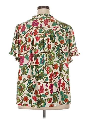 Rose + Olive Short Sleeve Blouse (view 2)