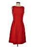 Chaps Solid Red Casual Dress Size 4 - photo 1