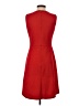 Chaps Solid Red Casual Dress Size 4 - photo 2