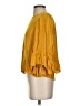 Drew 100% Rayon Yellow 3/4 Sleeve Blouse Size XS - photo 5