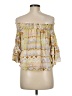 Shyanne 100% Polyester Yellow 3/4 Sleeve Blouse Size M - photo 2