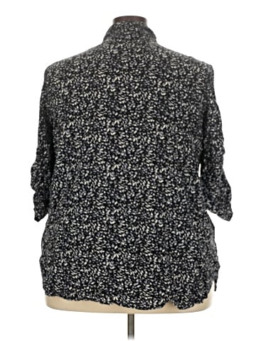 Woman Within 3/4 Sleeve Button-Down Shirt (view 2)