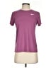 Nike 100% Polyester Solid Pink Purple Active T-Shirt Size S - photo 1